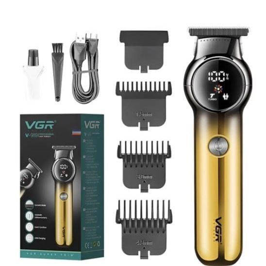 Тример для бороди та вусів VGR V-989. Машинка для стрижки, окантування кераміка та сталь. П